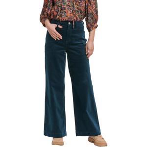 imageDEAR JOHN Audrey High Rise Wide Leg Full Inseam Womens PantsTeal Velveteen
