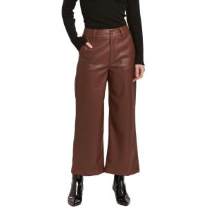imageDEAR JOHN Audrey Womens Wide Leg Jeans High RiseMahogany Vegan Leather