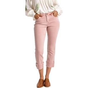 imageDEAR JOHN Blaire Womens Straight Jeans Mid Rise Cuffed InseamBlush