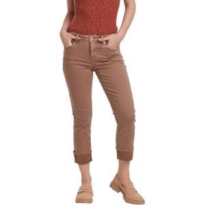 imageDEAR JOHN Blaire Womens Straight Jeans Mid Rise Cuffed InseamToffee