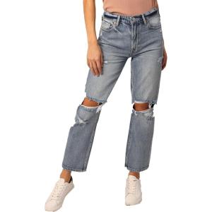 imageDEAR JOHN Jodi Womens Jeans Straight Leg High Rise Cropped InseamSeaview