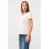 imageDEAR JOHN Vanya VNeck Womens ShortSleeve Relaxed Fit TopAntique White