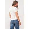 imageDEAR JOHN Vanya VNeck Womens ShortSleeve Relaxed Fit TopAntique White