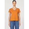 imageDEAR JOHN Vanya VNeck Womens ShortSleeve Relaxed Fit TopPumpkin Spice