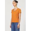 imageDEAR JOHN Vanya VNeck Womens ShortSleeve Relaxed Fit TopPumpkin Spice