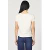 imageDEAR JOHN Vanya VNeck Womens ShortSleeve Relaxed Fit TopWhitecap Gray