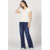 imageDEAR JOHN Vanya VNeck Womens ShortSleeve Relaxed Fit TopWhitecap Gray