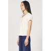 imageDEAR JOHN Vanya VNeck Womens ShortSleeve Relaxed Fit TopWhitecap Gray