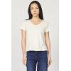 imageDEAR JOHN Vanya VNeck Womens ShortSleeve Relaxed Fit TopWhitecap Gray