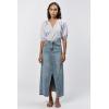imageDEAR JOHN Vianna Womens Denim Skirt Front Slit Clean HemNarvik