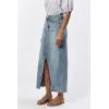imageDEAR JOHN Vianna Womens Denim Skirt Front Slit Clean HemNarvik
