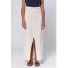 imageDEAR JOHN Vianna Womens Denim Skirt Front Slit Clean HemWheat