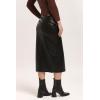 imageDEAR JOHN Womens Sia Ballerina Length SkirtBlack Vegan Leather
