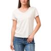 imageDEAR JOHN Vanya VNeck Womens ShortSleeve Relaxed Fit TopAntique White