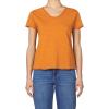 imageDEAR JOHN Vanya VNeck Womens ShortSleeve Relaxed Fit TopPumpkin Spice