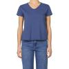 imageDEAR JOHN Vanya VNeck Womens ShortSleeve Relaxed Fit TopVintage Indigo
