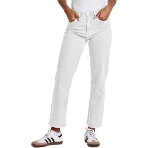 imageDEAR JOHN 90s Womens Jeans Straight Leg High Rise Ankle InseamWhite