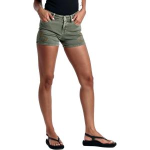 imageDEAR JOHN Ava Womens Denim Shorts Mid Rise Classic Comfort Stretch Short InseamArmy Moss