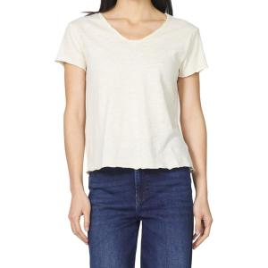 imageDEAR JOHN Vanya VNeck Womens ShortSleeve Relaxed Fit TopWhitecap Gray