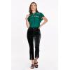 imageDEAR JOHN Jeanne Flared Leg Womens Pants Mid RiseBlack Embossed