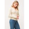 imageDEAR JOHN Womens Luna Thermal Placket TopAntique White
