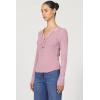 imageDEAR JOHN Womens Luna Thermal Placket TopLilas