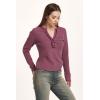 imageDEAR JOHN Womens Luna Thermal Placket TopPlum Berry