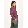 imageDEAR JOHN Womens Luna Thermal Placket TopPlum Berry