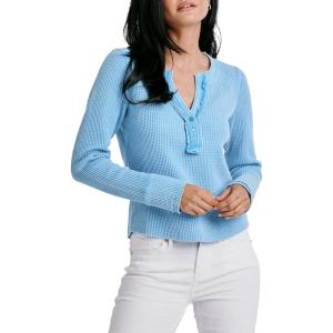 imageDEAR JOHN Womens Luna Thermal Placket TopAdriatic Sea