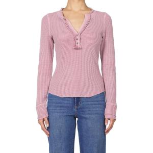 imageDEAR JOHN Womens Luna Thermal Placket TopLilas