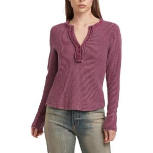 imageDEAR JOHN Womens Luna Thermal Placket TopPlum Berry