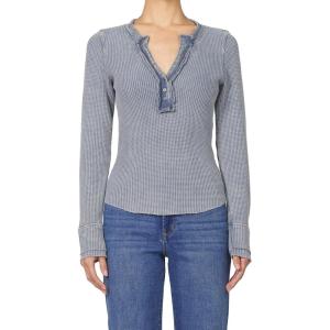 imageDEAR JOHN Womens Luna Thermal Placket TopVintage Indigo