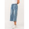 imageDEAR JOHN Elina Womens Wide Leg Pants High Rise Cropped InseamWinetop Chambray