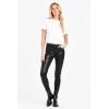 imageDEAR JOHN Gisele Womens Skinny Jeans Mid Rise MidWaisted Classic ComfortBlack Coated