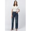 imageDEAR JOHN Holly Straight Leg Womens Jeans High Rise Full Inseam Comfort Streatch DenimFernstone