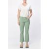 imageDEAR JOHN Jeanne Flared Jeans for Women Mid Rise Cropped Inseam Fray Hem Stretch Denim Iceberg Green Size 27