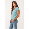 imageDEAR JOHN Madelyn Short Sleeve VNeck Womens Relaxed Jersey TeeAquatic Awe