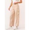 imageDEAR JOHN Marvey Womens Pant Colored High Rise Wide Leg Ankle Inseam Pants for WomenPeach Flash Linen