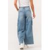imageDEAR JOHN Marvey Womens Pant Colored High Rise Wide Leg Ankle Inseam Pants for WomenWinetop Chambray