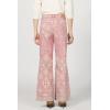 imageDEAR JOHN Micah Novelty Wide Leg Jeans Mid Rise Raw Cut Hem  Full Length Inseam  Printed Stretch Denim  Tibetan Tapestry  Size 27
