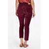 imageDEAR JOHN Stella Womens Jeans Straight Leg High Rise Ankle SlimBurgundy Velveteen