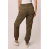 imageDEAR JOHN Womens Jacey Super High Rise Cropped Jogger Pants Size L Cypress