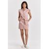 imageDEAR JOHN Womens Kate Button Front Colored Denim Dress SizeDress Pink