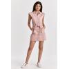 imageDEAR JOHN Womens Kate Button Front Colored Denim Dress SizeDress Pink