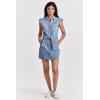 imageDEAR JOHN Womens Kate Button Front Colored Denim Dress SizeVaisley