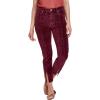 imageDEAR JOHN Stella Womens Jeans Straight Leg High Rise Ankle SlimBurgundy Velveteen