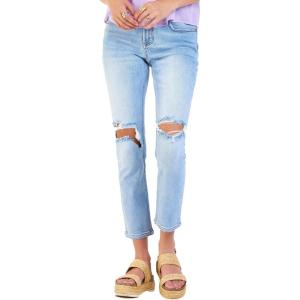 imageDEAR JOHN Aiden Girfriend Womens Jeans Skinny Slim Leg Mid Rise Ankle InseamHavana