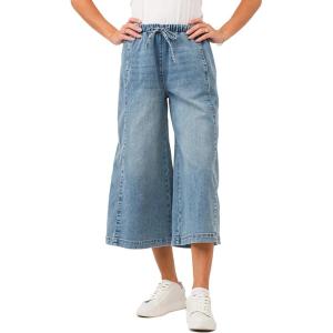 imageDEAR JOHN Elina Womens Wide Leg Pants High Rise Cropped InseamWinetop Chambray