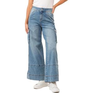 imageDEAR JOHN Marvey Womens Pant Colored High Rise Wide Leg Ankle Inseam Pants for WomenWinetop Chambray