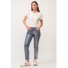 imageDEAR JOHN Blaire Womens Straight Leg Jeans Mid Rise Ankle InseamSilver Foil